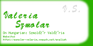 valeria szmolar business card